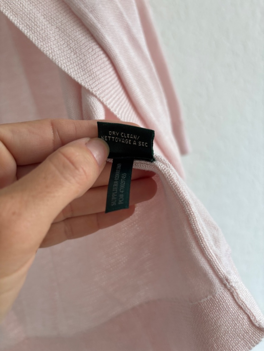 Lauren Ralph Lauren Light Pink Cropped Cardigan SZ S Spring Layering Like New - Picture 9 of 11